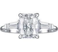 CLSDRZC Girl Products Dazzling 2CT Moissanite Rings for Women Radiant Cut D Color S925 Sterling Silver Lab Created Diamond Rings Perfect for Daily Wear Parties Wedding Gifts