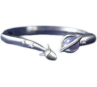 CLSDRZC Girl Products Silver Color Planet Astronaut Travels The World Couple Opening Ring Long-Distance Love Gift J649-N37 Gifts