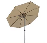 CLSDRZC Grandes Parasol para Patio jardín 9 pies, Paraguas Mesa de Mercado al Aire Libre Inclinado con manivel