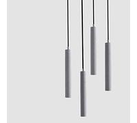 CLSDRZC Gray Retro Industial Style Cement Ceiling Lamp Round Light Iron Chandelier Shopwindow Bar Bedroom Dining Living Room Restaurant Coffee Shop LED Stylish Warm Lights