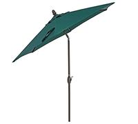 CLSDRZC Green Outdoor Patio Umbrella,2.8m/9.2ft Polyester Garden Parasol Umbrella with Tilt Adjustment and Crank,for Deck Backyard Pool Beach Market