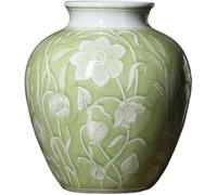 CLSDRZC Green Vase Flower Home Decor For Pampas Grass Decorative Small(Green)