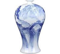 CLSDRZC Hand Drawn Ceramic Vase. Vase Home Living Room Decoration Ornaments, Handmade 22.5x37cm