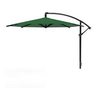 CLSDRZC Hanging Offset Cantilever Hand Crank Height Adjustable Angle 360°Rotation Outdoor Market Garden Parasol Round Terrace Beach Umbrella