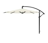 CLSDRZC Hanging Offset Cantilever Hand Crank Height Adjustable Angle 360°Rotation Outdoor Market Garden Parasol Round Terrace Beach Umbrella