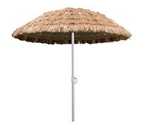 CLSDRZC Hawaiian Parasol Umbrella, Straw Parasol, Adjustable Beach Umbrella, Used in Garden, Courtyard, Outdoor, 1.8M