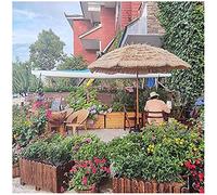 CLSDRZC Hawaiian Thatched Parasol 2m,Stable Beach Umbrella Portable Umbrellas,Adjustable Height,for Patio Garden Outdoor Sunshade