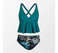 CLSDRZC High Waist Tankini Swimsuit for Women Tank Bikini Sets Two Pieces Swimwear Bathing Suit Beachwear