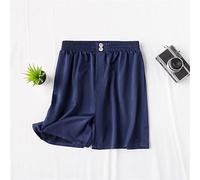 CLSDRZC Ice Silk Pajamas Men Loose Silk Shorts Casual Thin Section Summer Homewear Sleep Bottoms