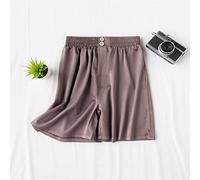 CLSDRZC Ice Silk Pajamas Men Loose Silk Shorts Casual Thin Section Summer Homewear Sleep Bottoms