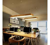CLSDRZC Indoor Light Wooden Support Three Colors Solid Wood Office Creative Light Research Bar Rectangular Led Ceilings Illumination,Large