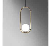 CLSDRZC Industrial Wind Chandelier Romantic Creative Personality Hoop Glass Chandelier Bedroom Meal Bar Cafe Chandelier,Gold-2