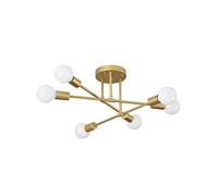 CLSDRZC Iron Ceiling Light Chandelier Sputnik Creative Ceiling Light Fixture Black Gold White Branch 6 Lights Indoor Lighting For Living Room Bedroom Dining Room Kitchen-Gold