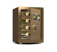 CLSDRZC Las Casas pequeñas Son de Fuego y antirrobo, gabinetes de Acero, Bloqueo de contraseña electrónica de Huellas Dactilares en Efectivo (30x35x30cm)
