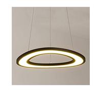 CLSDRZC Light Iron Acrylic Led Living Room Decor Ceiling Lamp Bedroom Dining Table Study Black White Chandelier Light,B-White Light-60cm
