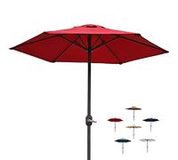 CLSDRZC Lightweight Balcony Market Table Umbrella, Little Round Sun Shades Parasols for Outdoor Garden Patio Beach Pool Backyard, 2m/ 6.5Feet