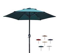 CLSDRZC Lightweight Balcony Market Table Umbrella, Little Round Sun Shades Parasols for Outdoor Garden Patio Beach Pool Backyard, 2m/ 6.5Feet