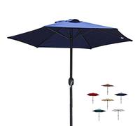 CLSDRZC Lightweight Balcony Market Table Umbrella, Little Round Sun Shades Parasols for Outdoor Garden Patio Beach Pool Backyard, 2m/ 6.5Feet