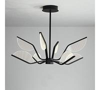 CLSDRZC Living Room Bedroom Light,Led Nordic Post- New Italian Chandelier, Creative Personal Chandelier,Dining Room-Black. 8t