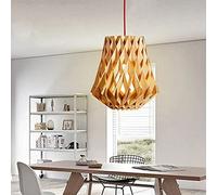 CLSDRZC Logs Folds Origami Style Chandelier Chandelier，Solid Wood Retro Chandelier,Southeast Asia Restaurant Cafe,35 * 41cm