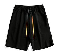CLSDRZC Men Loose Black Shorts Men's Sport Five Minutes of Pants Men's Trousers Summer Thin Pants, Beach Pants