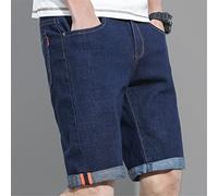 CLSDRZC Men's Casual Denim Shorts Straight Loose Summer Thin Capris with Pockets