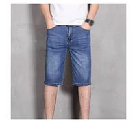 CLSDRZC Men's Denim Shorts Summer Loose Thin Section Light Blue Jeans Shorts Five-Point Pants