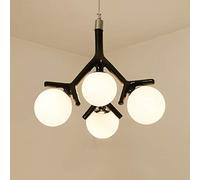 CLSDRZC Multi Light Creative Chandelier Light Fashion Led Chandelier Iron Large Living Room Bedroom Foyer,Black