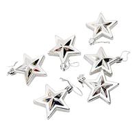 CLSDRZC Navidad Alien Star Planet Estrellas de Navidad Corona de árbol de Navidad Accesorios de decoración de ratán Fidget Party Favors para 8-12