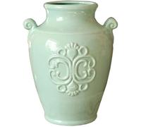 CLSDRZC Nordic Embossed Ceramic Large Vase Living Room Elegant Table Vase Decoration Furnishings Home Accessories Simulation(White)