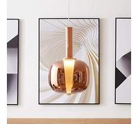 CLSDRZC Nordic Restaurant Glass Chandelier LED Ceiling Lamp White Light Home Decoration Living Room Dining Room Cafe Minimalist Art 35 * 35 * 57cm Good Light Transmission