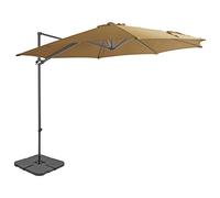 CLSDRZC Outdoor Cantilever Umbrella Portable Base - UV-Resistant Round Garden Parasol in Anthracite Grey, Aluminium Frame, Diameter with Adjustable Tilt for Sun Protection