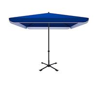 CLSDRZC Outdoor Commercial Large Square Garden Parasols, Anti-Pinch, Easy To Open Close Courtyard Umbrellas, Sunshade and Rainproof Parasol with Four Height Adjustment，Blue 2.0x2.0M