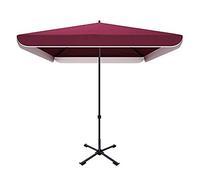 CLSDRZC Outdoor Commercial Large Square Garden Parasols, Anti-Pinch, Easy To Open Close Courtyard Umbrellas, Sunshade and Rainproof Parasol with Four Height Adjustment，Blue 2.0x2.0M