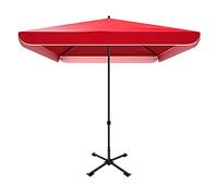 CLSDRZC Outdoor Commercial Large Square Garden Parasols, Anti-Pinch, Easy To Open Close Courtyard Umbrellas, Sunshade and Rainproof Parasol with Four Height Adjustment，Blue 2.0x2.0M