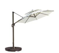 CLSDRZC Outdoor Garden * 2.5m Square Cantilever Hanging Umbrella, with Cross Base Sun Protection for Outdoor/Gardens/Balcony/Patio Tent Parasol