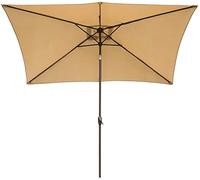 CLSDRZC Outdoor Garden 3 Meters×2m Rectangular with Crank Tilt Leisure Patio Sunshades, Waterproof and Ultraviolet Protection Parasols Umbrellas,Without Parasol Base