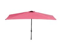 CLSDRZC Outdoor Parasol Half Patio Umbrellas Outdoor Market Umbrella Wall Rectangular Umbrella Without Base Patio Garden Umbrella(Rosso-250 * 130cm)