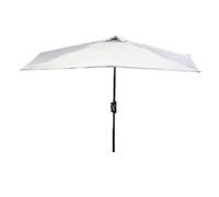 CLSDRZC Outdoor Parasol Half Patio Umbrellas Outdoor Market Umbrella Wall Rectangular Umbrella Without Base Patio Garden Umbrella(White-250 * 130cm)