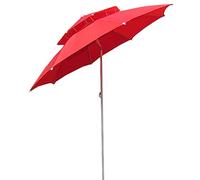 CLSDRZC Outdoor Parasol with Push-Button Tilt and 8 Ribs, Waterproof Heavy Duty Patio Umbrella for Table Chair, 2.4m/7.9ft Good