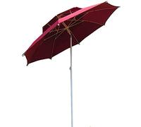 CLSDRZC Outdoor Parasol with Push-Button Tilt and 8 Ribs, Waterproof Heavy Duty Patio Umbrella for Table Chair, 2.4m/7.9ft Good