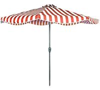CLSDRZC Outdoor Parasols 9Ft / 2.7M Fashion Stripes Garden Table Umbrella with Crank Handle Outdoors, For Patio/Beach/Pool Umbrellas, Uv50+,Without Parasol Base Good