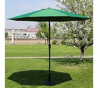 CLSDRZC Outdoor Patio Market Umbrella Waterproof Round Canopy Garden Parasol in Iron with Crank for Beach/Deck/Backyard/Poolside 9ft/2.7m, Wine Red/Dark Green，Wine Red