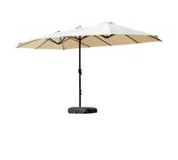 CLSDRZC Outdoor Patio Offset Market UmbrellasOverhanging 220cm Red Drooping Edge Square Cross Iron Frame Base, Garden Parasol Umbrella Cafe Store Weddi