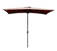 CLSDRZC Outdoor Sun Shade Half Umbrellas, Create Cool Area, Waterproof Cloth, with Crank, for Garden Patio Backyard Umbrella Parasol Canopy,Light Coffee 250cmx130cm