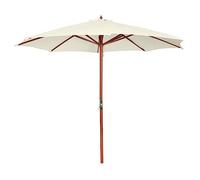 CLSDRZC Outdoor Umbrella in Sand White - Elegant Parasol Made from Hardwood and Polyester, Perfect for Patio, Terrace or Garden