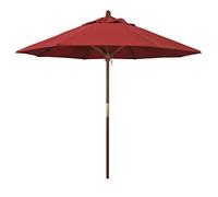 CLSDRZC Outside Garden Lawn Patio Market Umbrellas, Wood Pole Ribs - Round Sun Shades Parasols for Bistro Porch Deck Beach Pool Backyard
