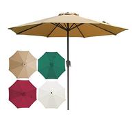 CLSDRZC Parasol 10Ft/9Ft Table Market Tie Zhu with Crank Patio Umbrella Outdoor Sun Protection Portable Detachable for Garden, ，Green 10FT(3.0M)