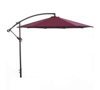 CLSDRZC Parasol, 2,7 m de patio Sombra para paraguas de jardín, voladizo colgando 8 costillas en aluminio Anti-UV Sun para playa/piscina/patio/alero de refugio de dosel al aire libre Tienda de refugio