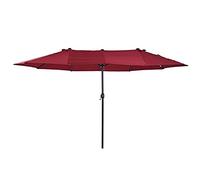 CLSDRZC Parasol,4.5x2.7M Garden Double Balcony Parasol, Waterproof Umbrella Without Base, Used for Outdoor, Swimming Pool, Seaside, Dinner (Red)